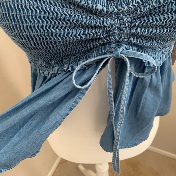 Iris Blue Denim Tank Top size S - Picture 6 of 12
